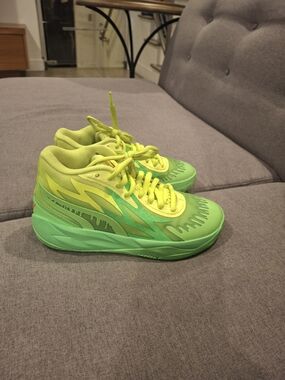 Kids Neon Green Athletic Sneakers - Lightweight Performance